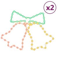 figuras de campanas de navidad con 72 leds 2 piezas 50x56 cm vidaxl
