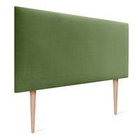 dhome cabecero de terciopelo liso 80x105 con patas camas 8090 - verde selva
