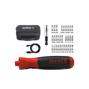 Speede® Pocketdrive Electric Screwdriver With Bit Cassette And Bag