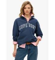 superdry para mujer w2012234a sudadera de media cremallera de cuello alto athletic essentials marino m casual algodon