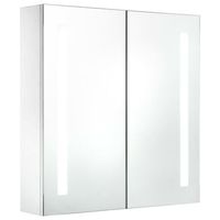 mueble de bano con espejo led 60x14x62 cm vidaxl