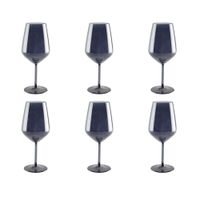 copas de vino negras - lote de 6