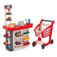 juego de rol supermercado ecoiffier 1676 con caja carro y accesorios