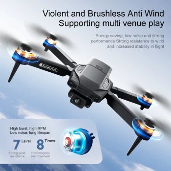 Dron F198 con Motor sin escobillas, cuadricóptero plegable con WIFI, FPV, cámara Dual HD 4K, evitación de obstáculos profesional, juguetes RC