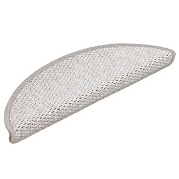 Alfombrillas Autoadhesivas Sisal 15 Uds | Alfombras De Escalera | Tapetes De Escalera Platina 56x17x3 Cm