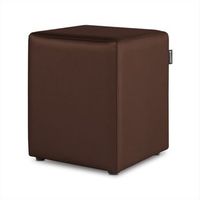 puff cubo polipiel marron pack 2 unidades