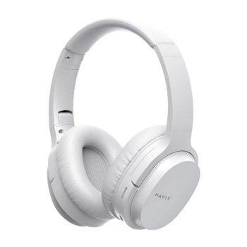 Auriculares Havit I62 inalámbricos y con cable Bluetooth para uso diario, color blanco