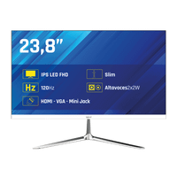iggual monitor 24 ips 1ms fhd 120hz mm blanco 238 led ips full hd hdmi vga altavoces