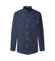 pepe jeans para hombre pm308831 camisa arnold marino m casual algodon manga larga sostenible