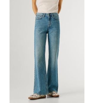 Pepe Jeans para mujer. PL20508054VB Jeans Flare Willa azul (29/32), Casual, Algodón, Denim