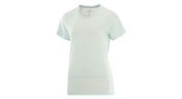 camiseta tecnica de mujer salomon cross run verde claro