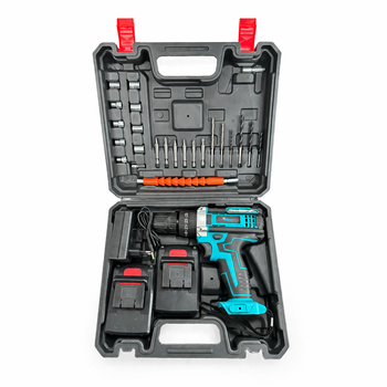 Set de taladro percutor inalambrico, con 2 baterias 21V 1,5 Ah, 25+3 Ajuste de Par, 2 Velocidad, Don Feliz