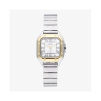 radiant reloj mujer caja de laton pulsera acero de color plateadogris resistente al agua 3 atm ra661204