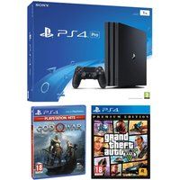 sony playstation 4 pro with god of war  grand theft auto v premium edition