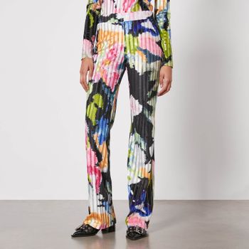 Stine Goya Andy Printed Devoré Velvet Trousers - M