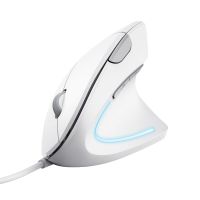 trust verto raton ergonomico vertical usb 1600 dpi blanco