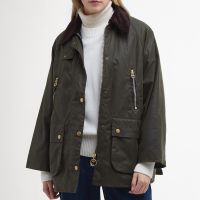 barbour lynne waxed cotton jacket - uk 8