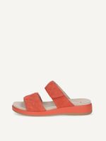 caprice mule orange made of leather without heel size 39