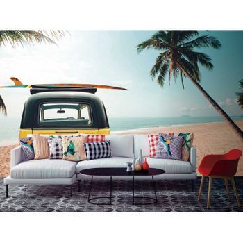 Fotomural Vinilo Furgo Playa Tropical 150 X 100 Cm
