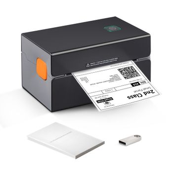 SucceBuy-impresora térmica de etiquetas, 300DPI, Bluetooth y reconocimiento automático de etiquetas para paquetes de correo de 4x6, fabricación de pegatinas de código de barras USB