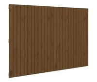 vidaxl cabecero cama pared madera maciza pino marron miel 166x3x110 cm