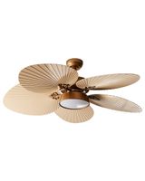 ventilador de techo con luz  con mando led dorado