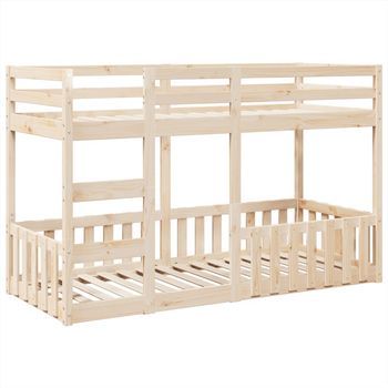 Litera De Madera Maciza De Pino 90x190 Cm Vidaxl