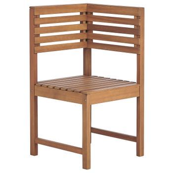 Sección Esquinera Rinconera 1 Asiento Madera De Acacia Resistente A Intemperie Patio Treia