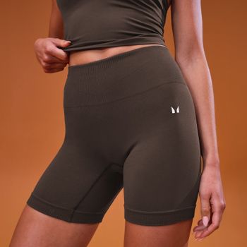 Short Tempo Seamless con fruncido para mujer de MP - Chocolate - XL
