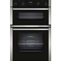 neff u1ace2hn0b electric double oven - stainless steel stainless steel