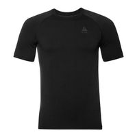 odlo performance warm eco bi top crew neck camiseta de manga corta hombres-negro