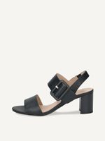 caprice heeled sandal blue made of leather with block heel size 41