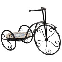 soporte bici de mosaico y forja negro 53x235x36h cm