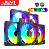 jeyi rgb ventiladores de refrigeracion 120mm caja de la computadora kit de ventilador de alto rendimiento ventilador de pc de 6 pines enfriador radiador silencioso con controlador argb