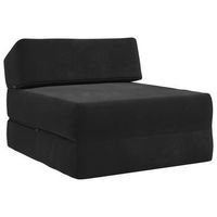 sofa cama plegable negro 60 x 70 x 41 cm tela vidaxl