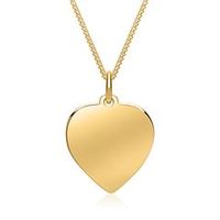 8 quilates cadena de oro con colgante de corazon