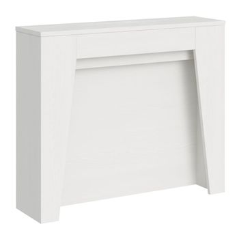 Consola extensible 90x25/211 cm efecto madera fresno blanco