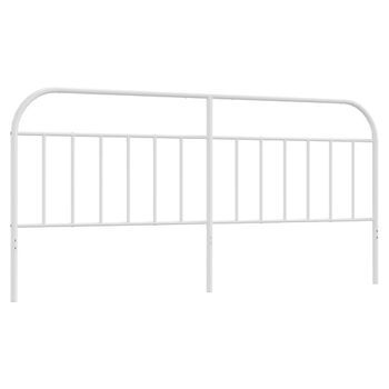 Cabecero Cama Mueble De Dormitorio De Metal 193 Cm Blanco M02_0006815