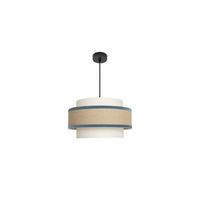 lampara colgante cornalina o40cm de altura regulable 1xe27 bombilla no incluida color beige y azul