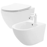 taza de inodoro wc carlo flat mini rimless  bide carlo mini