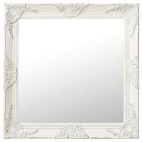 espejo de pared estilo barroco blanco 60x60 cm vidaxl