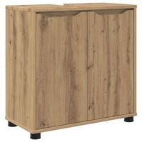 armario para lavabo de bano roble artisan 60 x 30 x 60 cm vidaxl