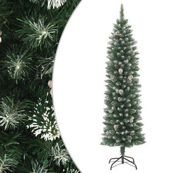 Árbol De Navidad Artificial Estrecho Con Soporte Pvc 240 Cm Vidaxl
