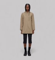 rains para mujer 18050 chaqueta a-line beige s casual poliester