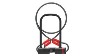 Antivol velo u zefal k traz u13 a combinaison 115x230mm d 13mm avec cable 1 2m avec soporte clip   sold secure niveau silver