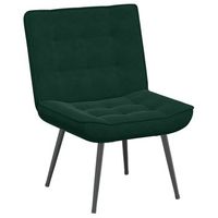 sillon de salon  silla  sillon de relax terciopelo verde oscuro 64x74x84 cm