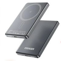 essager kr-w002 banco de energia inalambrico magnetico de 15w 5000mah bateria externa fuente de alimentacion con 1 entra