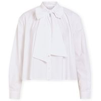 vila blusa bowa shirt - snow white para mujer