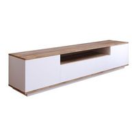 mueble bajo de tv lotula  180x445x446 cm color color natural claro blanco vente-unique