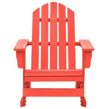 Silla Mecedora De Jardín | Silla De Exterior | Sillón Adirondack Madera Maciza De Abeto Rojo